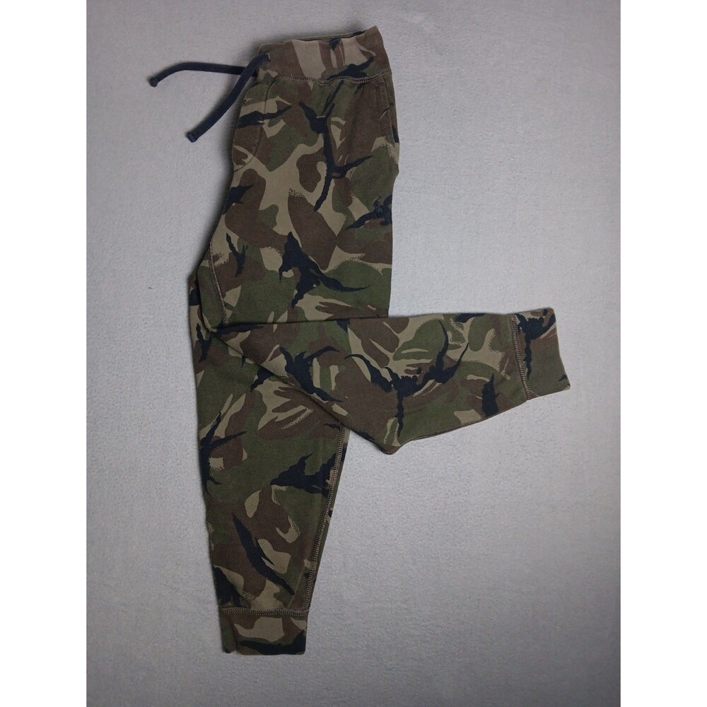POLO RALPH LAUREN CAMO GREEN BROWN SWEATPANTS MENS SZ. SMALL PONY LOGO- EUC